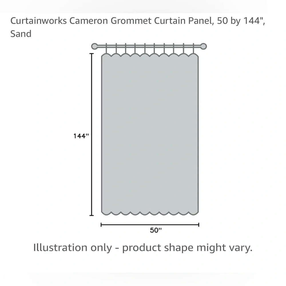 Cameron Luxe Microsuede Grommet Curtain Panel 50 x 144 - Sand set of 2